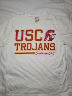 Women's USC Trojan's Old Navy Short Sleeve T-Shirt White Size Small